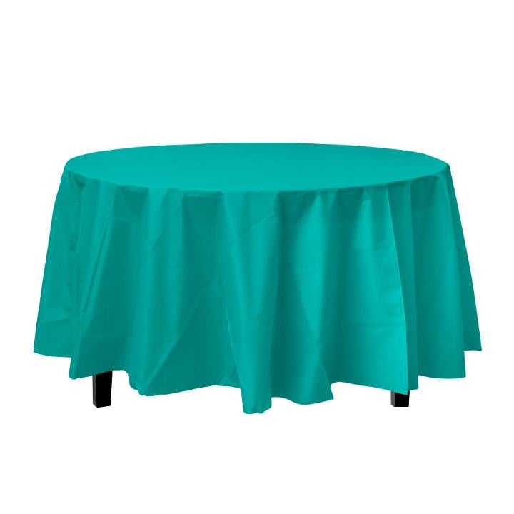 Premium Round Teal Table Cover