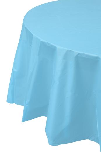 Alternate image of *Premium* Round Sky Blue table cover (Case of 96)