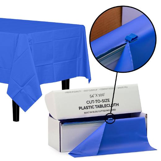 Alternate image of 54 In. X 100 Ft. Select A Size Table Cover-Dark Blue
