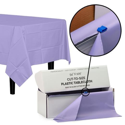 Alternate image of 54 In. X 100 Ft. Select A Size Table Cover - Lavender - Case of 6