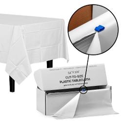 54 In. X 100 Ft. Select A Size Table Cover-White - Case of 6