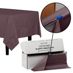 54 In. X 100 Ft. Select A Size Table Cover-Brown - Case of 6