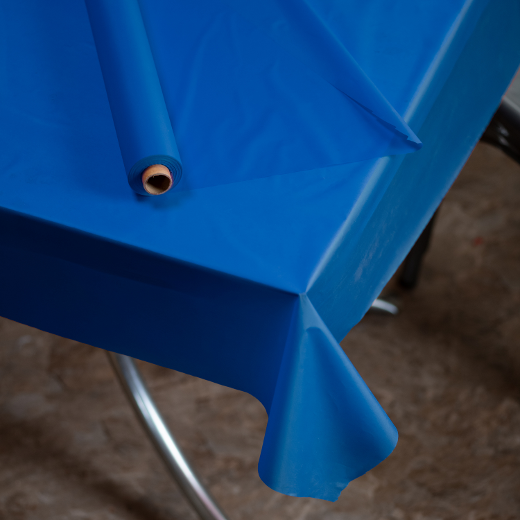 Alternate image of 40 In. X 300 Ft. Premium Dark Blue Table Roll