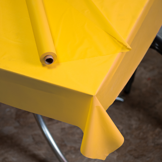 Alternate image of 40in. x 300ft. Premium Yellow Plastic Banquet Rolls (Case 4)