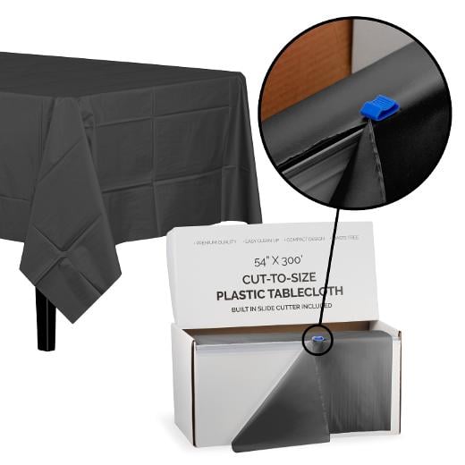 Alternate image of 54 In. X 300 Ft. Select A Size Table Cover-Black