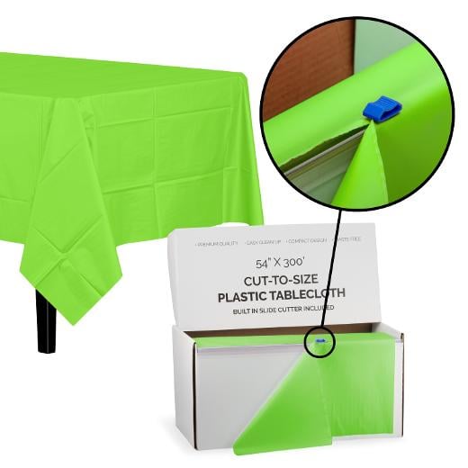 Alternate image of 54 In. X 300 Ft. Select A Size Table Cover-Lime Green