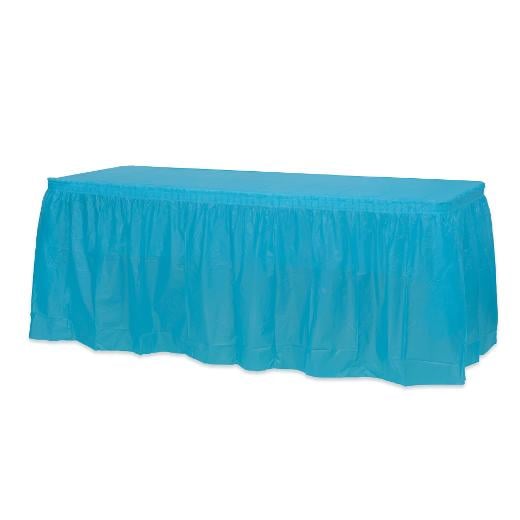Main image of Turquoise Plastic Table Skirt