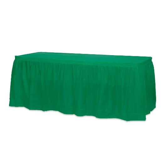 Main image of Emerald Green Plastic Table Skirt