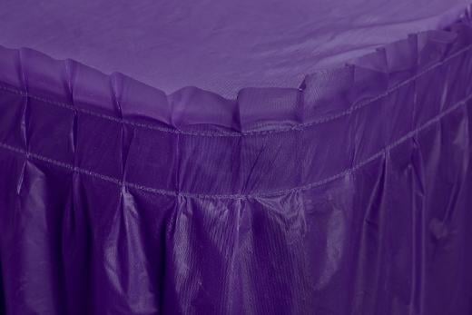Alternate image of Purple Plastic Table Skirt