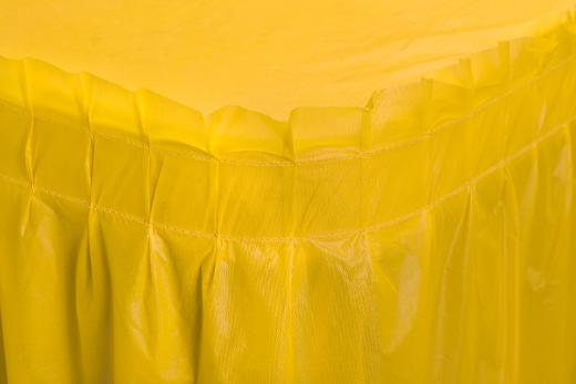 Alternate image of Yellow Plastic Table Skirt