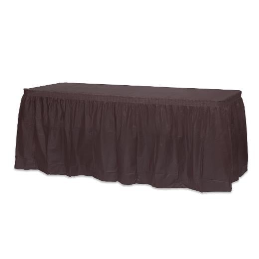 Brown Plastic Table Skirt