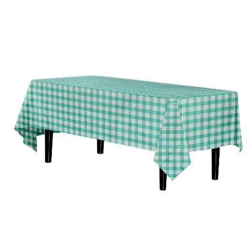 Main image of Teal Gingham Table Cover