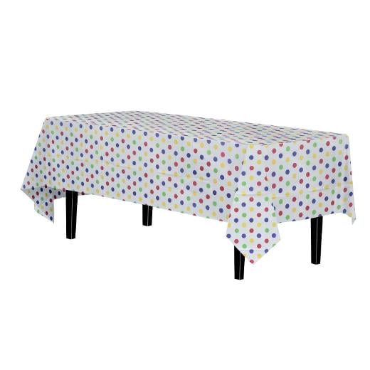 Main image of Multi Colored Polka Dot Table Cover