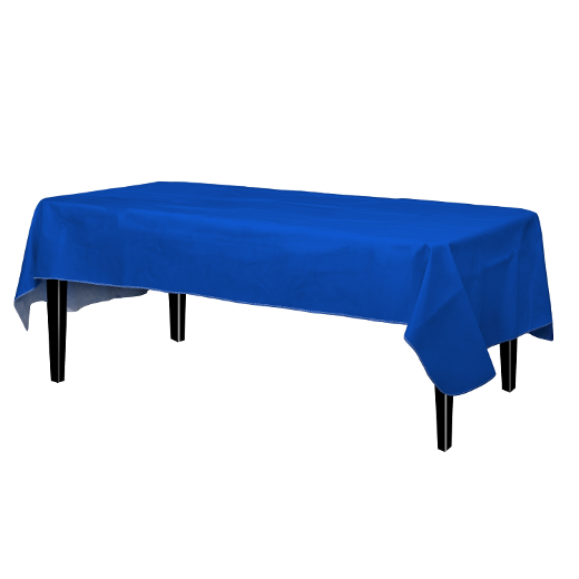 Dark Blue Flannel Backed Table Cover 54 in. x 70 in.