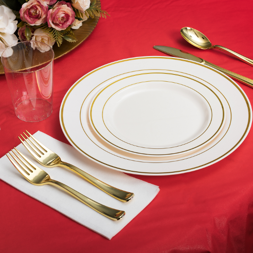 Alternate image of Red Flannel Backed Table Cover 54 in. x 70 in.