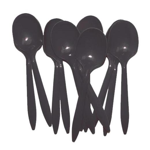 Alternate image of Black Plastic Spoons (48)