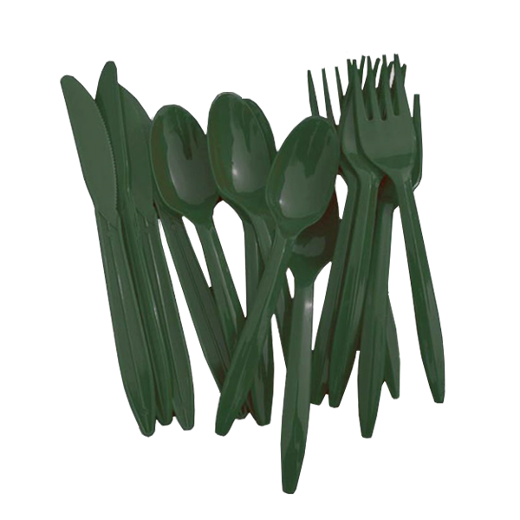 Dark Green Cutlery Combo Pack - 48 Ct.
