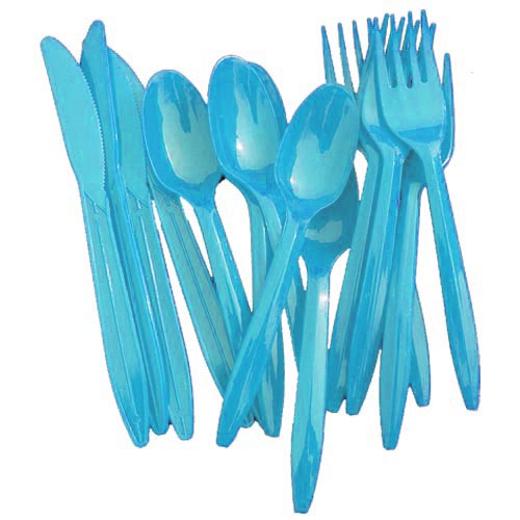 Alternate image of Turquoise Cutlery Combo Pack - 48 Ct.