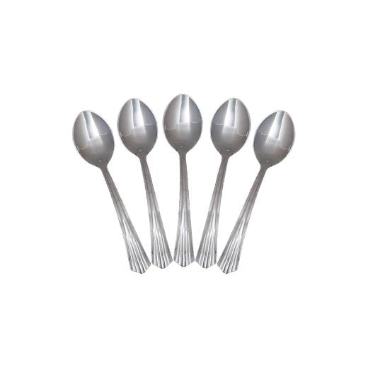 Main image of Exquisite Silver Plastic Tea Spoons - 20 Ct.
