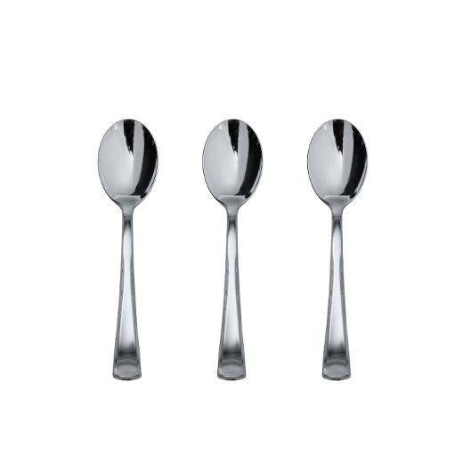 Main image of Fancy Disposable Silver Tea Spoons - 480 Ct. - Evo
