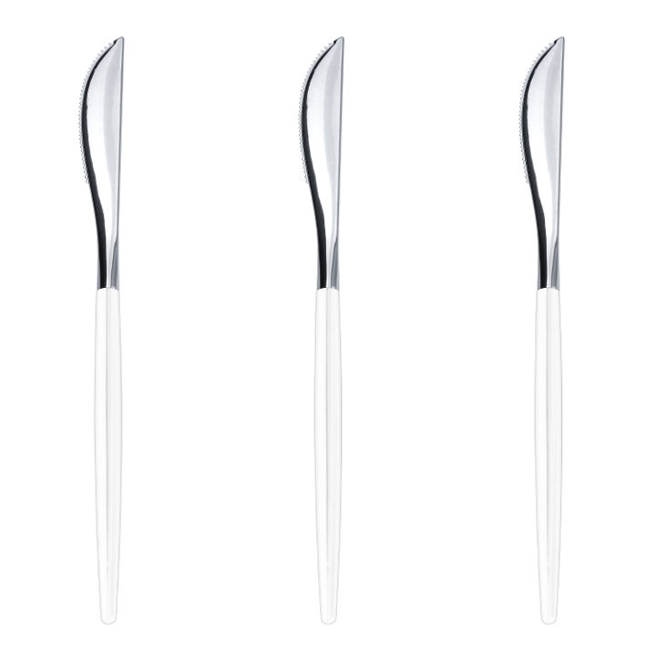 Trendables Knives White/Silver - 20 Ct.