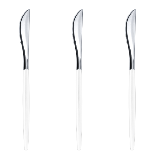 Main image of Trendables Knives White/Silver - 20 Ct.
