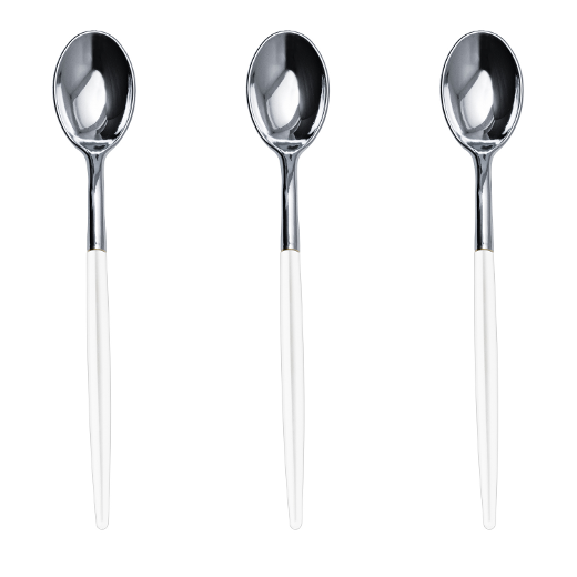 Main image of Trendables Spoons White/Silver - 20 Ct.