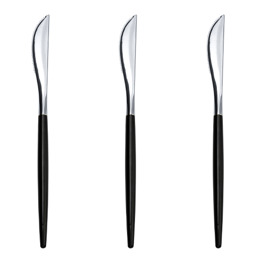 Main image of Trendables Knives Black/Silver - 20 Ct.