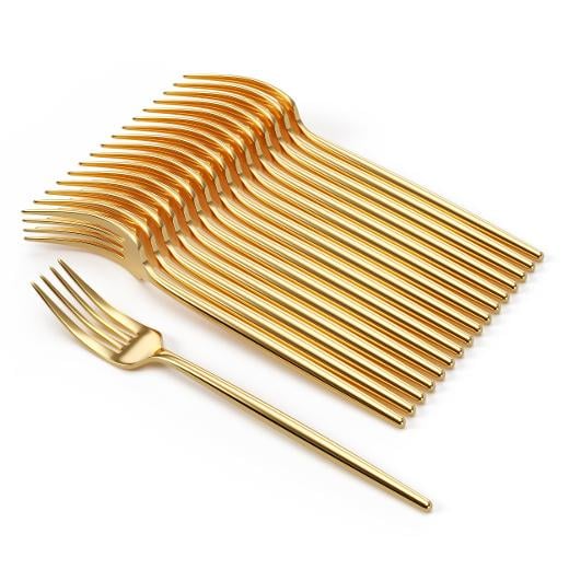 Main image of Trendables Gloss Gold Plastic Forks - 20 Ct.