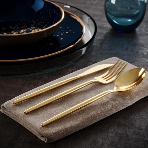 Alternate image of Trendables Gloss Gold Plastic Spoons - 20 Ct.