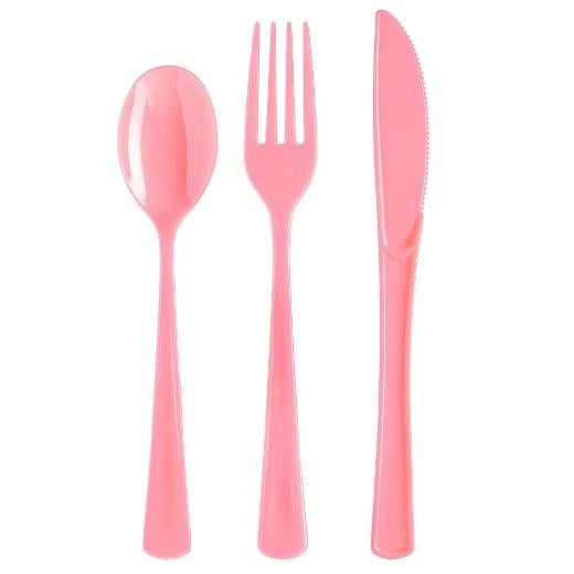 Pink Cutlery Combo Pack - 24 Ct.