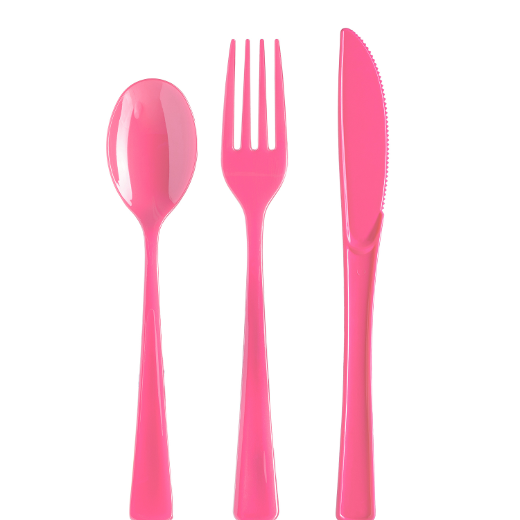 Alternate image of Plastic Forks 50 ct. Cerise - 1200 ct.