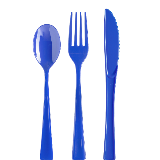 Alternate image of Plastic Forks Dark Blue - 1200 ct.