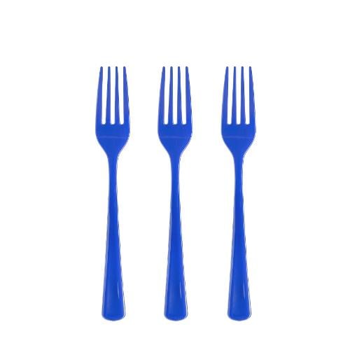 Heavy Duty Dark Blue Plastic Forks - 50 Ct.
