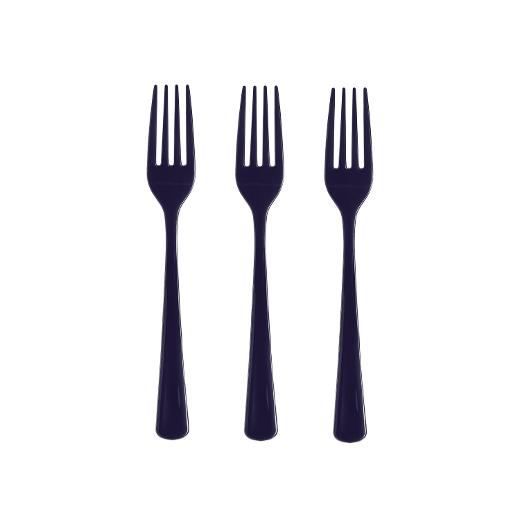 Main image of Heavy Duty Navy Plastic Forks - 50 Ct.