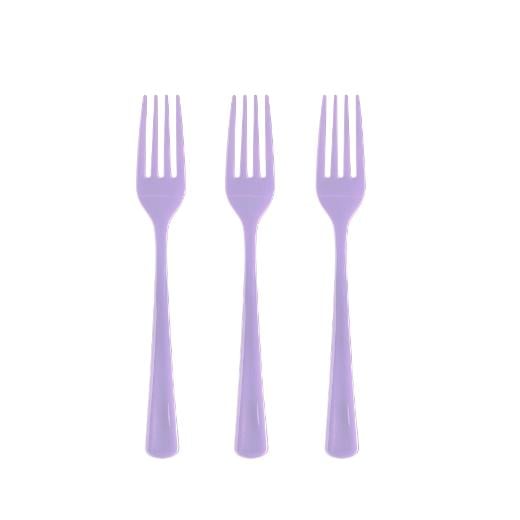 Main image of Heavy Duty Lavender Plastic Forks - 50 Ct.