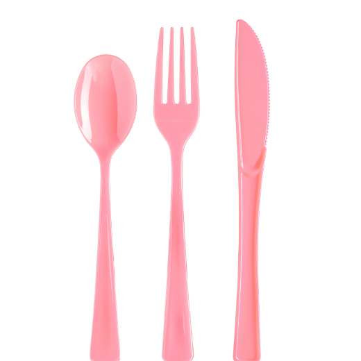 Alternate image of Plastic Forks Pink - 1200 ct.