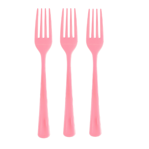 Main image of Plastic Forks Pink - 1200 ct.