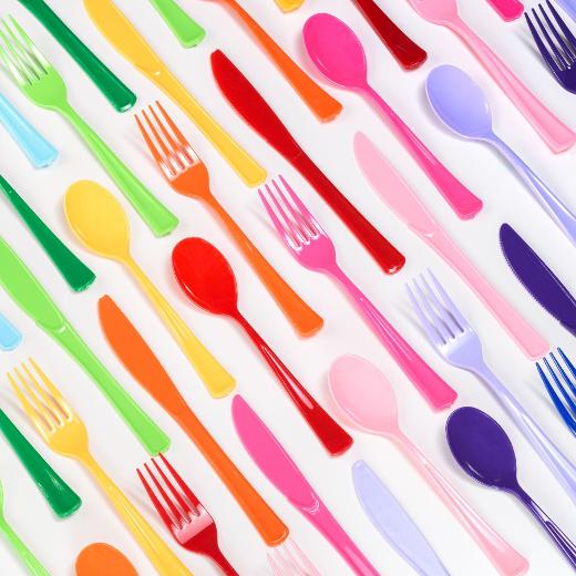 Alternate image of Heavy Duty Pink Plastic Forks - 50 Ct.