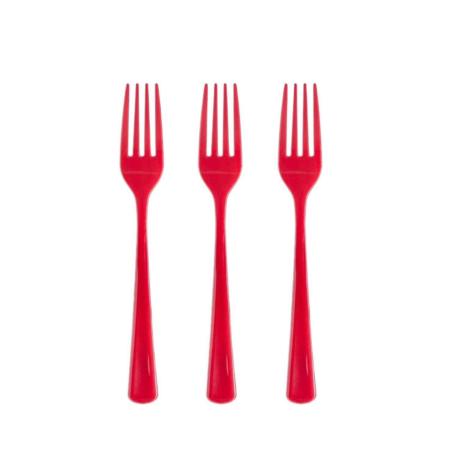 Plastic Forks Red - 1200 ct.