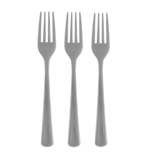Main image of Plastic Forks Silver - 1200 ct.
