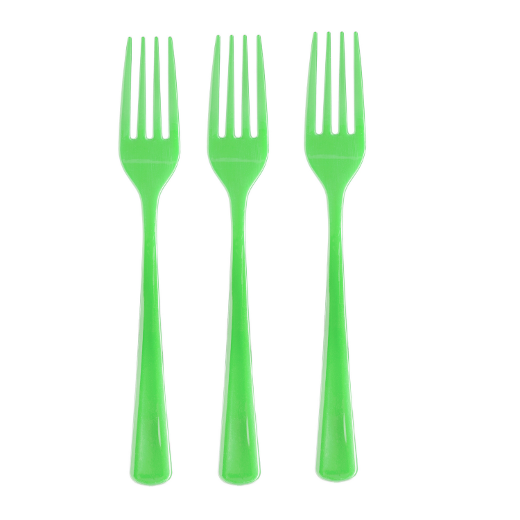Main image of Plastic Forks Lime Green - 1200 ct.