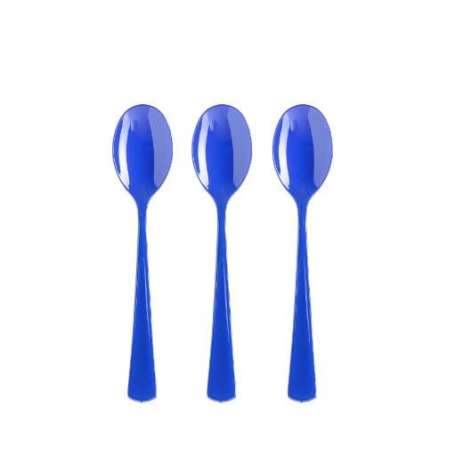 Main image of Heavy Duty Dark Blue Plastic Spoons - 50 Ct.