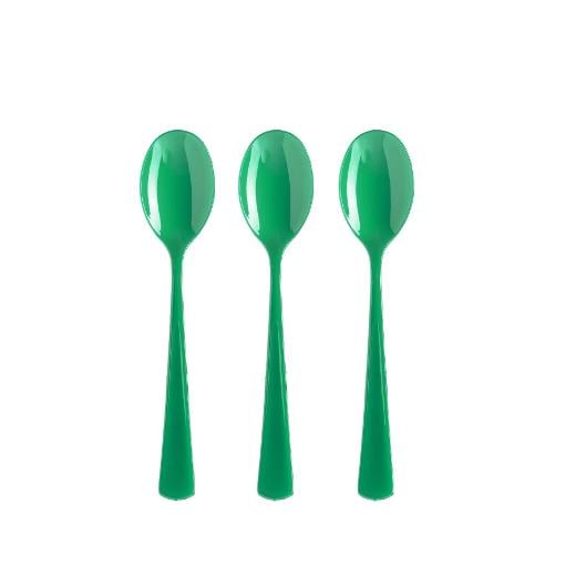 Heavy Duty Emerald Green Plastic Spoons - 50 Ct.