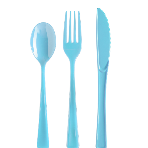 Alternate image of Plastic Spoons Light Blue - 1200 ct.