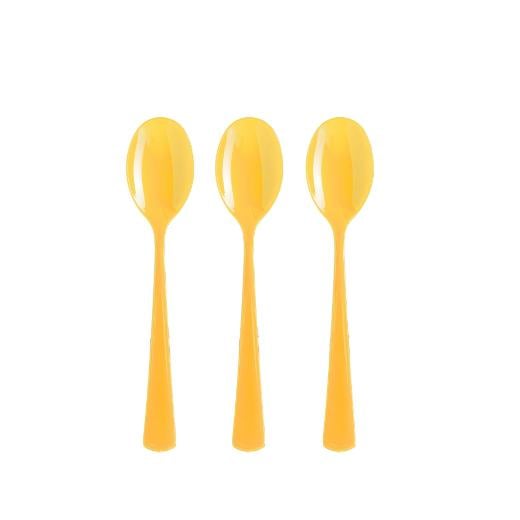 Heavy Duty Yellow Plastic Spoons - 50 Ct.