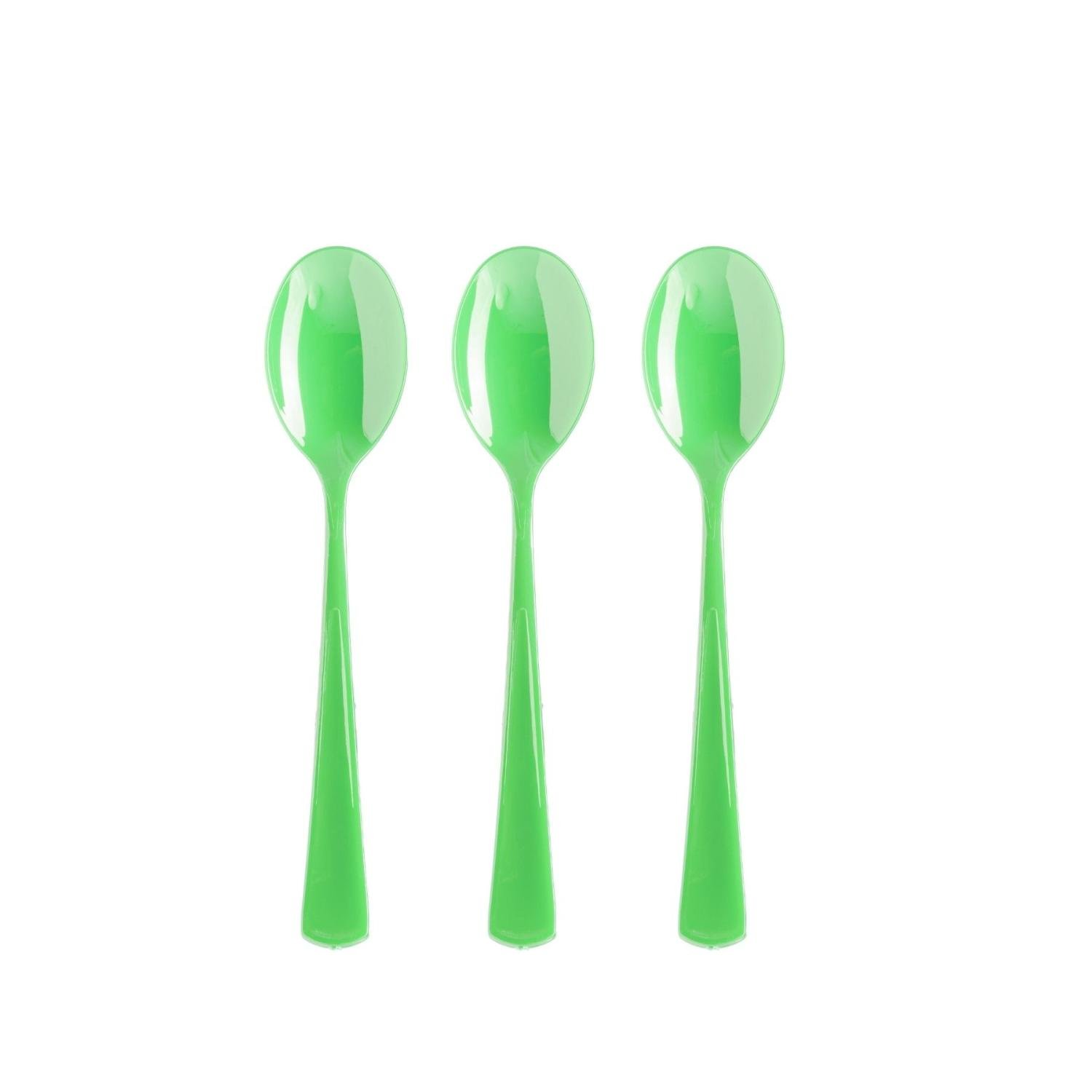 Plastic Spoons Lime Green - 1200 ct.
