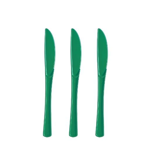 Heavy Duty Emerald Green Plastic Knives - 50 Ct.