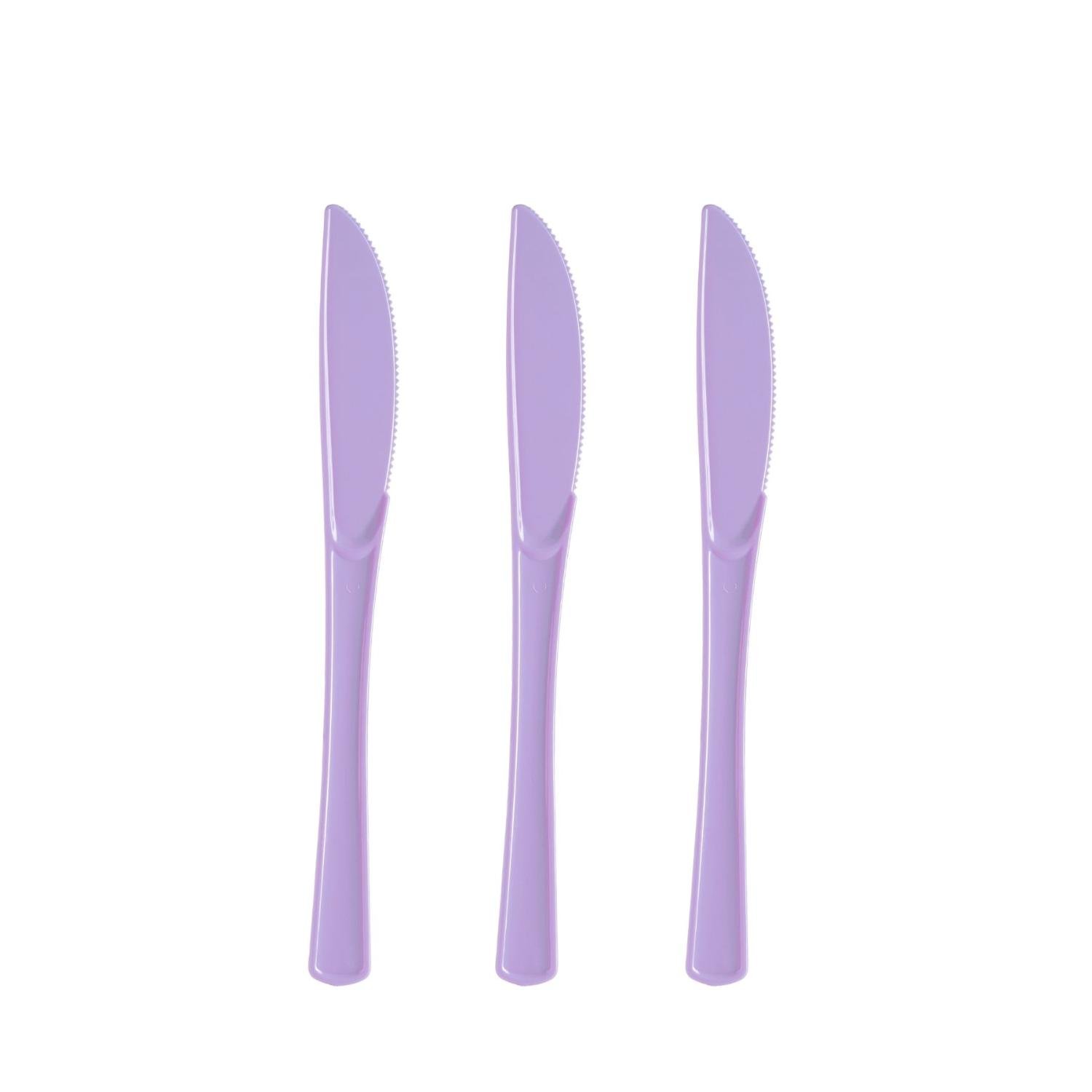 Heavy Duty Lavender Plastic Knives - 50 ct.