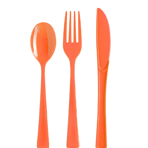 Alternate image of Plastic Knives Orange - 1200 ct.